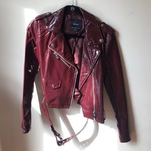 Pleather moto jacket